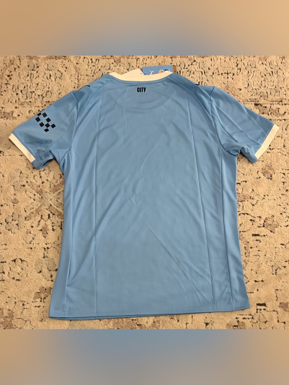 Puma Authentic Manchester City Home 2025/2026 780338-01 Blue Jersey Men's Sz: L - Picture 7 of 8